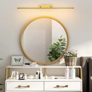 Contemporary Gold Linear LED Wall Mount Vanity Light Zawala Image - 2