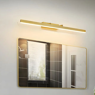 Contemporary Gold Linear LED Wall Mount Vanity Light Zawala Image - 4