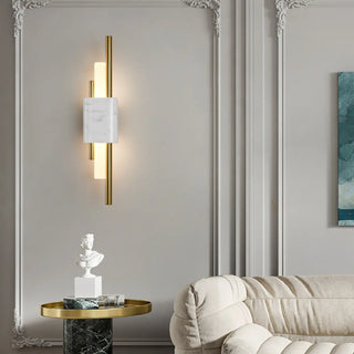 Contemporary Green Geometric Bedside Wall Light Zawala Image - 2
