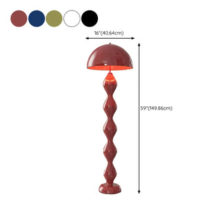 Artistic Green Mushroom-Shape Metal LED Floor Light Zawala #size