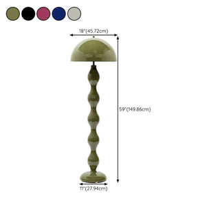 Contemporary Bedside Green Mushroom-Shape Floor Lamp Zawala #size