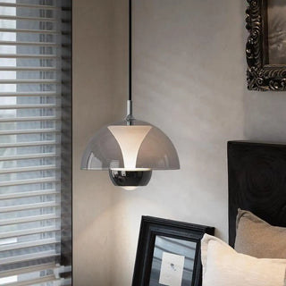 Contemporary Dome Bedroom Black LED Dimming Pendant Light Zawala Image - 3