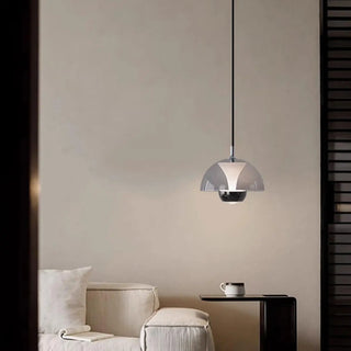 Contemporary Dome Bedroom Black LED Dimming Pendant Light Zawala Image - 4