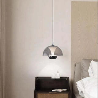Contemporary Dome Bedroom Black LED Dimming Pendant Light Zawala Image - 5