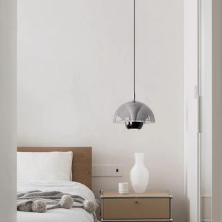 Contemporary Dome Bedroom Black LED Dimming Pendant Light Zawala Image - 6