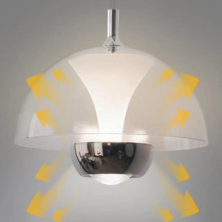 Contemporary Dome Bedroom Black LED Dimming Pendant Light Zawala Image - 8