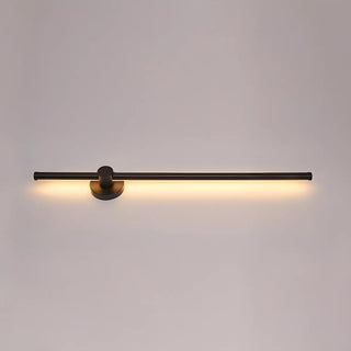 Contemporary Linear Metal LED Black Wall Light Large Image - 11