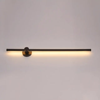 Contemporary Linear Metal LED Black Wall Light Large Image - 12