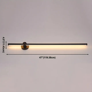Contemporary Linear Metal LED Black Wall Light Large #size