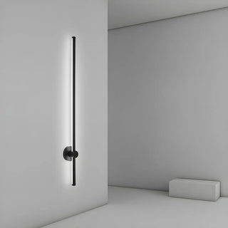 Contemporary Linear Metal LED Black Wall Light Large Image - 4