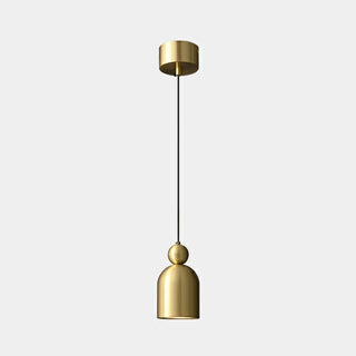 Contemporary Black Brass Bell Bedroom Pendant Light Zawala Image - 10