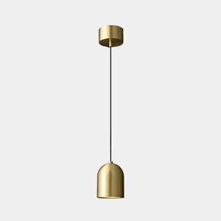 Contemporary Black Brass Bell Bedroom Pendant Light Zawala Image - 11