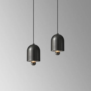 Contemporary Black Brass Bell Bedroom Pendant Light Zawala Image - 13