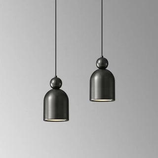 Contemporary Black Brass Bell Bedroom Pendant Light Zawala Image - 14