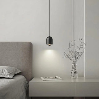 Contemporary Black Brass Bell Bedroom Pendant Light Zawala Image - 3