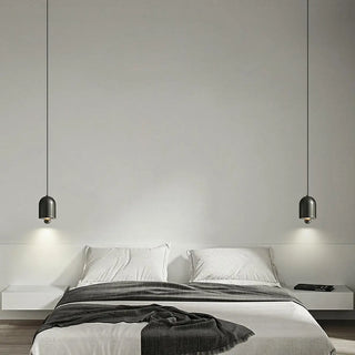 Contemporary Black Brass Bell Bedroom Pendant Light Zawala Image - 4
