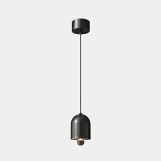 Contemporary Black Brass Bell Bedroom Pendant Light Zawala Image - 6