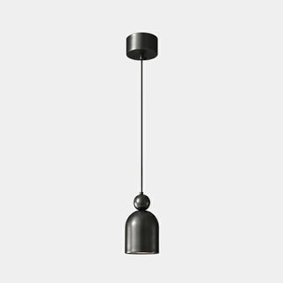 Contemporary Black Brass Bell Bedroom Pendant Light Zawala Image - 7