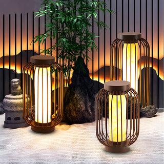 Creative Lantern Iron Outdoor Floor Table Lamp Bronze Zawala Image - 1