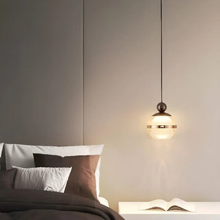 ZOWALA - Contemporary Ball Acrylic Bedroom Black Pendant Light Image - 1
