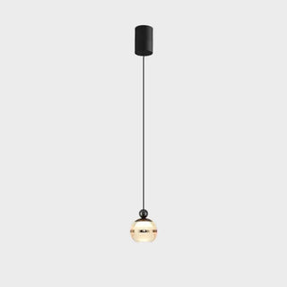 ZOWALA - Contemporary Ball Acrylic Bedroom Black Pendant Light Image - 4