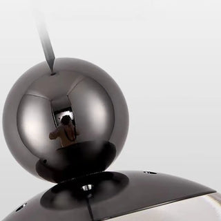 ZOWALA - Contemporary Ball Acrylic Bedroom Black Pendant Light Image - 5