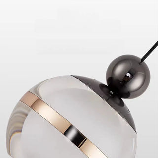 ZOWALA - Contemporary Ball Acrylic Bedroom Black Pendant Light Image - 6