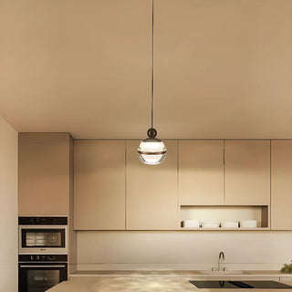 ZOWALA - Contemporary Ball Acrylic Bedroom Black Pendant Light Image - 8