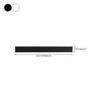 Contemporary Sleek Rectangular LED Metal Wall Light #size