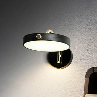Contemporary Adjustable Round Metal LED Wall Sconce Zawala Image - 3