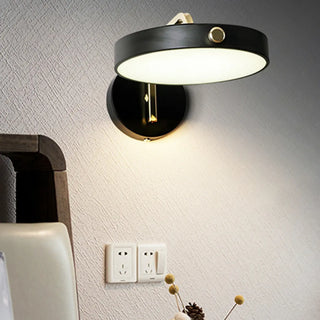 Contemporary Adjustable Round Metal LED Wall Sconce Zawala Image - 4