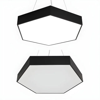 Contemporary Hexagon Metal Black Indoor Pendant Light Zawala Image - 10