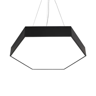 Contemporary Hexagon Metal Black Indoor Pendant Light Zawala Image - 11