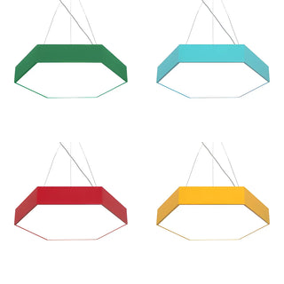 Contemporary Hexagon Metal Black Indoor Pendant Light Zawala Image - 3