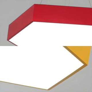 Contemporary Hexagon Metal Black Indoor Pendant Light Zawala Image - 8