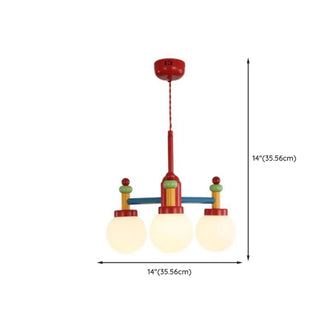 ZOWALA - Contemporary Multicolor Wood Ceiling Chandelier 5-Light #size