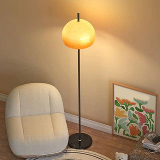 Contemporary Glass Dome Metal Bedside Floor Lamp Zawala Image - 4