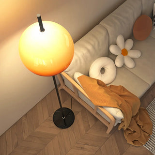 Contemporary Glass Dome Metal Bedside Floor Lamp Zawala Image - 6