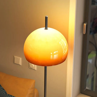 Contemporary Glass Dome Metal Bedside Floor Lamp Zawala Image - 7