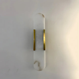 Contemporary Oval Gold Marble Wall Mounted Light Zawala Image - 9