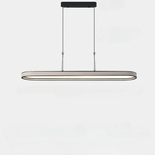 ZOWALA - Contemporary Oval Woven Rim LED Island Light Image - 7