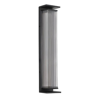 Contemporary Geometric Metal Black Exterior Wall Sconce Zawala Image - 12
