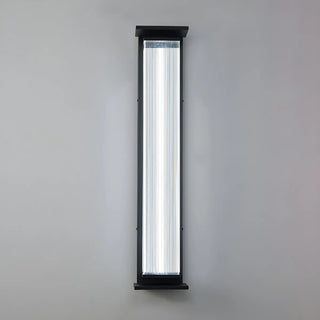 Contemporary Geometric Metal Black Exterior Wall Sconce Zawala Image - 13