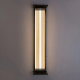 Contemporary Geometric Metal Black Exterior Wall Sconce Zawala Image - 15