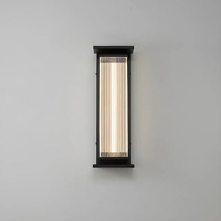 Contemporary Geometric Metal Black Exterior Wall Sconce Zawala Image - 17