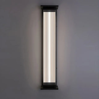 Contemporary Geometric Metal Black Exterior Wall Sconce Zawala Image - 19