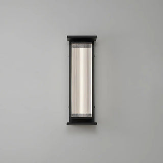 Contemporary Geometric Metal Black Exterior Wall Sconce Zawala Image - 20