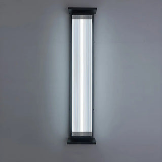 Contemporary Geometric Metal Black Exterior Wall Sconce Zawala Image - 21