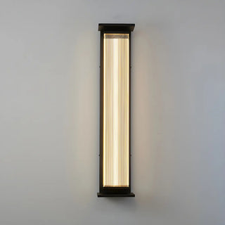 Contemporary Geometric Metal Black Exterior Wall Sconce Zawala Image - 22