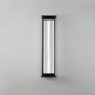 Contemporary Geometric Metal Black Exterior Wall Sconce Zawala Image - 28